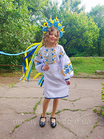 Дитяче вишите плаття з волошками та колосками Кривий Ріг - фото 2