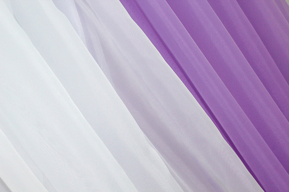 Кухонные шторки VR-Textil № 096к с подвязками сиреневый с белым 400х170 см (50-803) Киев - изображение 5