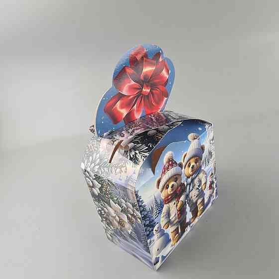 Новогодняя подарочная картонная упаковка для конфет (1000грм) №194 