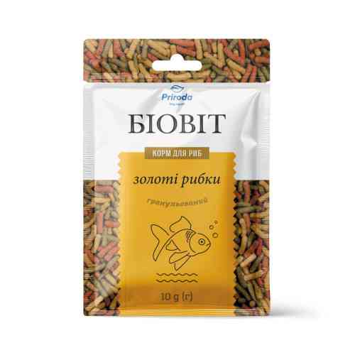 Корм Природа Биовит Золотые рыбки для рыб семейства карповых гранулированный 10 г Киев