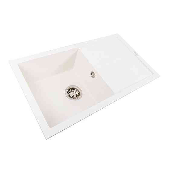 Гранітна мийка для кухні VALESO SOLID 7843 матова Білосніжна Коломыя