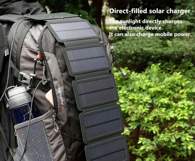 Портативное зарядное устройство на солнечных батареях Kernuap SunPower 10 Вт Винница - изображение 3