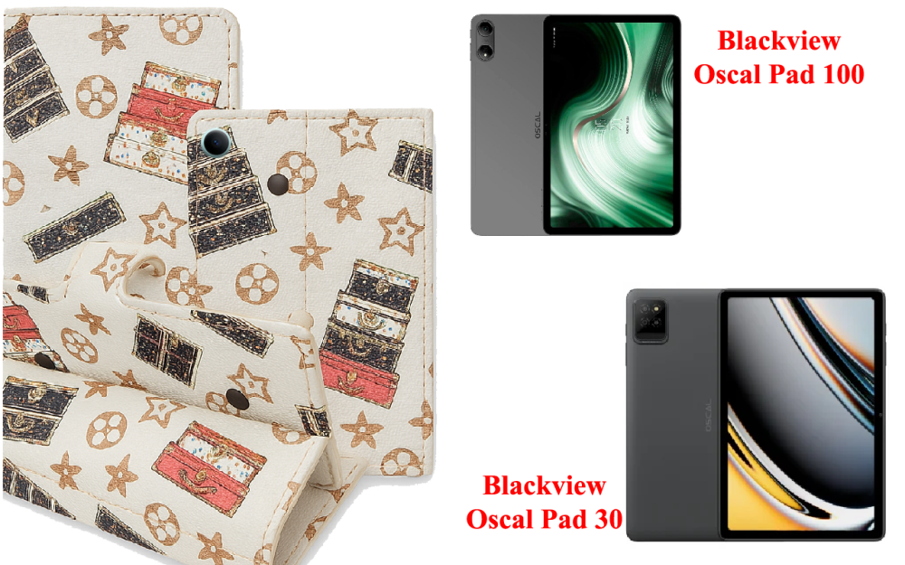 Книжка-трансформер для планшета Blackview Oscal Pad 90, колір Black Lyi White Київ - фото 1