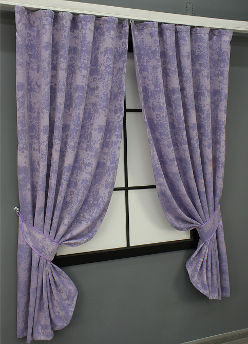 Комплект коротких штор VR-Textil Жакард Sultan XO № 1285ш 130х170 см 2 шт Лавандовий (35-0091) Київ - фото 2