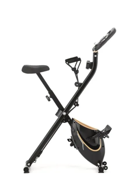 Велотренажер магнитный Gymtek FX600 складной с эспандерами черный с желтым Киев - изображение 3