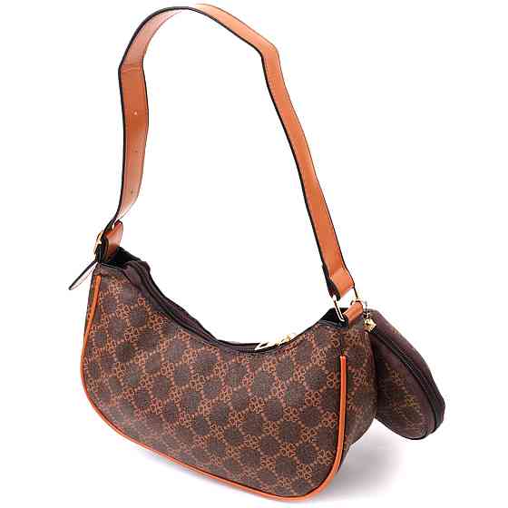 Жіноча сумка у формі півмісяця з екошкіри Vintage sale_15145 Коричневий Київ