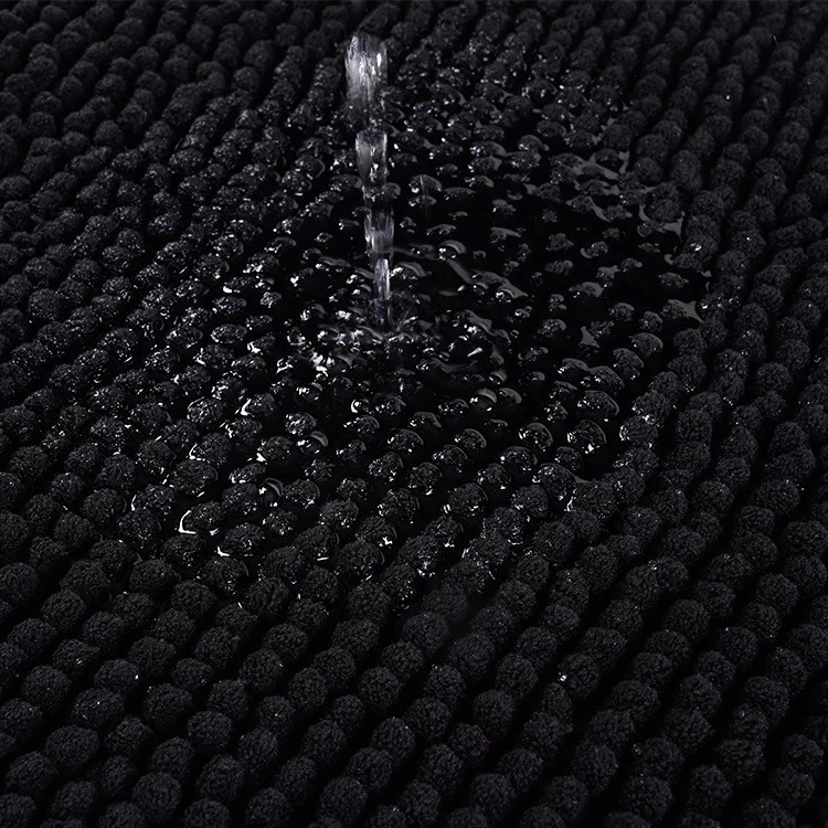 Коврик для ванны и душа Bathlux длинный мягкий ворс прорезиненный, нескользящий Черный Каменец-Подольский - изображение 2