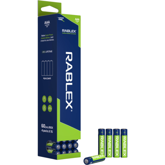 Батарейка Rablex LR3 AAA Super Power Alkaline (60 шт в пачці) Дніпро