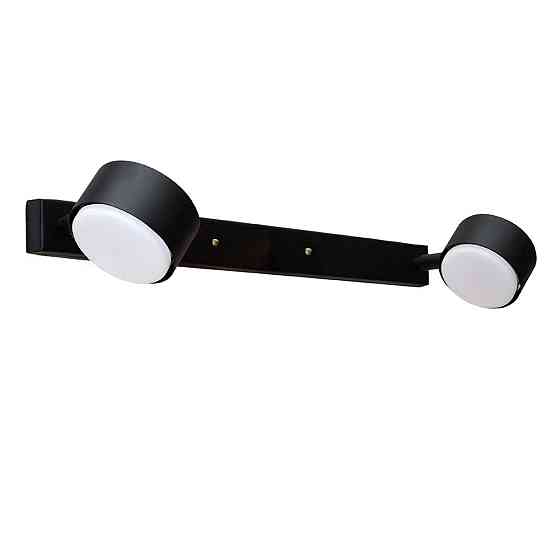 Настінний світильник MSK Electric Copter підсвічування дзеркал на два плафони GX53 NL 80400-2 BK чорний Одеса