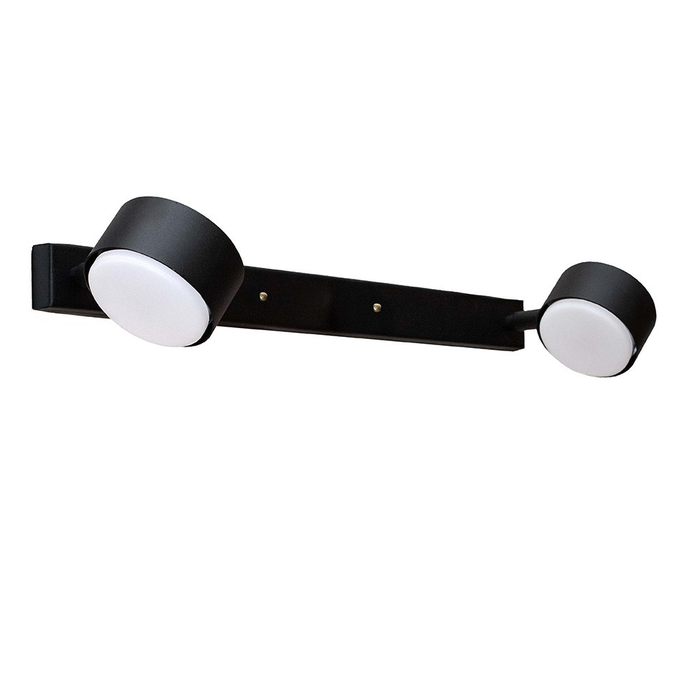 Настінний світильник MSK Electric Copter підсвічування дзеркал на два плафони GX53 NL 80400-2 BK чорний Одеса - фото 5