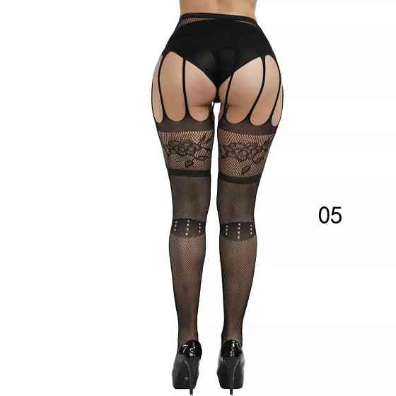 Колготки сетка-полоска 2 в 1 - размер универсальный (42-46) Киев