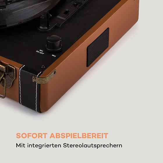 Jerry Lee Retro Turntable LP USB Коричневий Коричневий (Німеччина, читати опис) Рівне