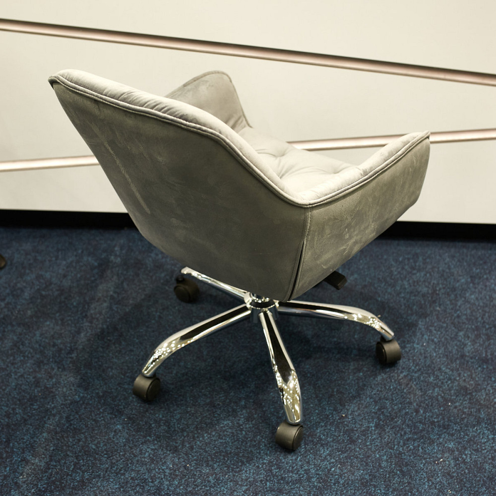 Крісло поворотне Q-190 VELVET сіре BL.14 Днепр - изображение 4