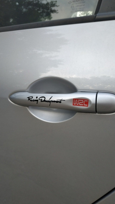 Наклейки на ручки авто №5 Чорна з червоним Київ - фото 8