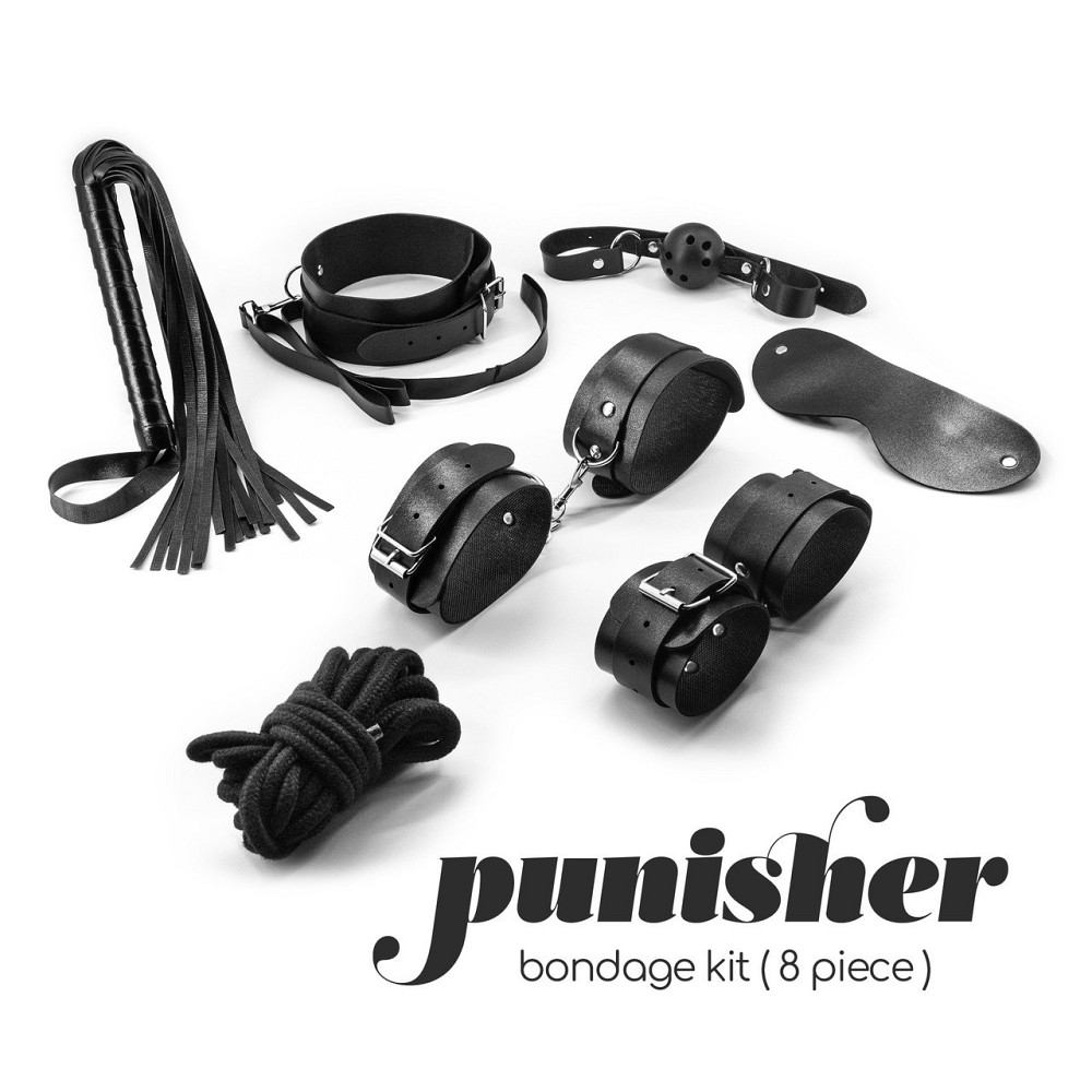 Комплект для БДСМ CRUSHIOUS Punisher чорний, 8 предметів Sex Aura Київ - фото 2