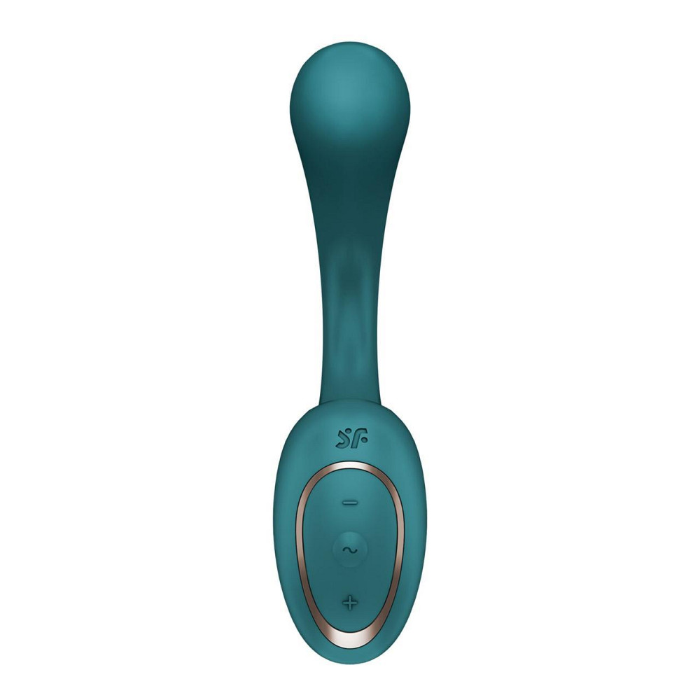 Вагінально-кліторальний вібратор Satisfyer G for Goddess 2 Bottle Green, 2 мотори Sex Aura Київ - фото 3