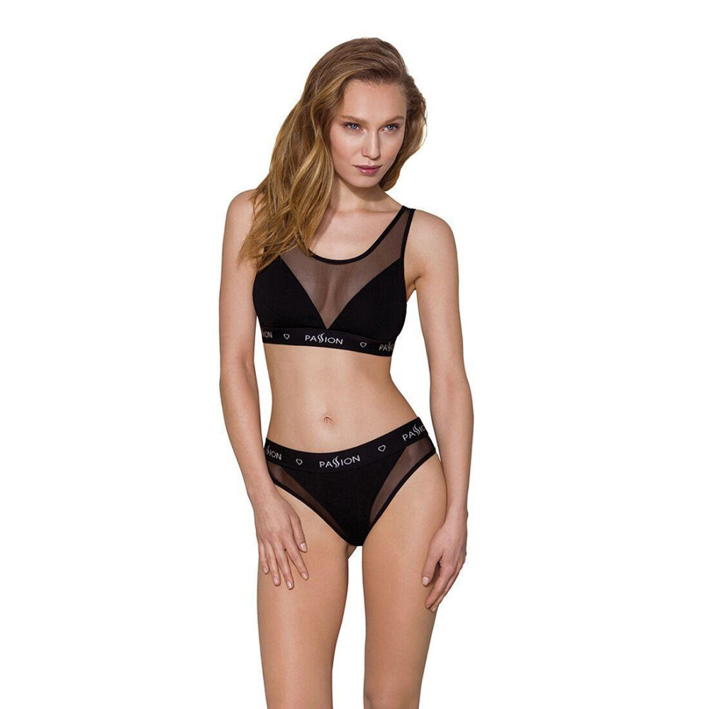 Трусики с прозрачной вставкой Passion PS002 PANTIES L, black Sex Aura Киев - изображение 3