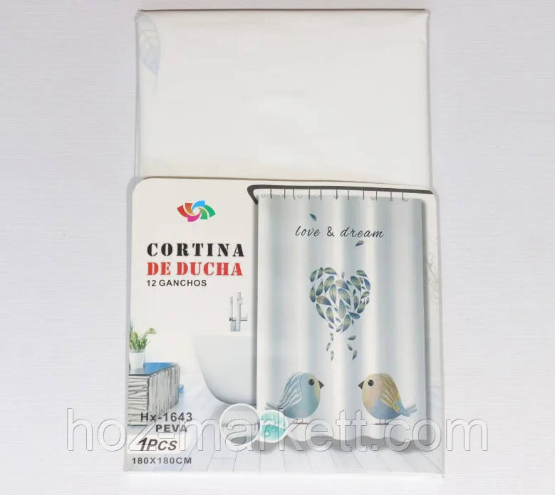 Штора в ванную силиконовая Эфиопия Птицы шторка для ванной 180 х 180 см Харьков - изображение 1