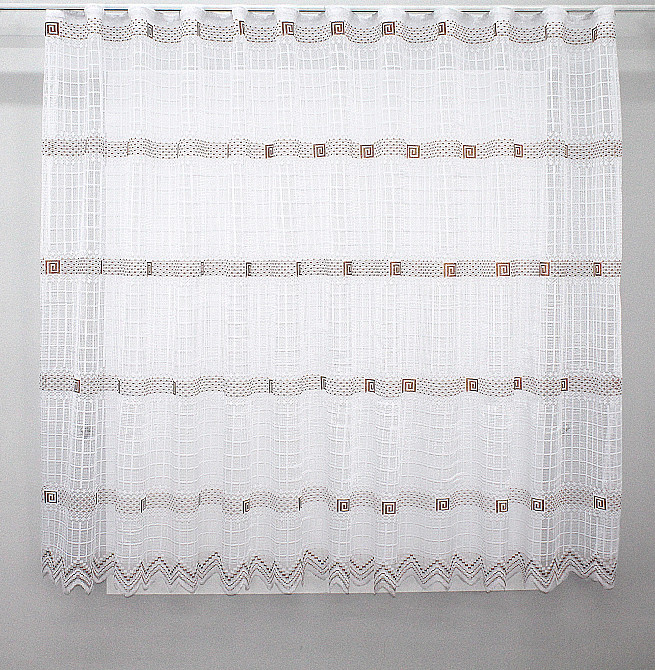 Тюль VR-Textil 1231т Juli Сітка Білий з коричневим 300х150 см (40-159) Київ - фото 3