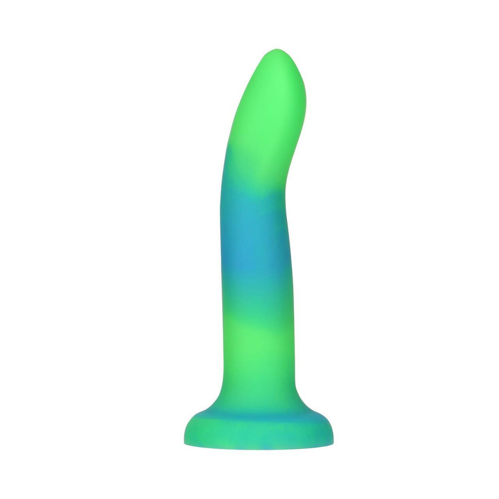 Светящийся в темноте фаллоимитатор ADDICTION Rave 8″ Glow in the Dark Dildo Blue Green, 20,3 см Sex Aura Киев - изображение 1