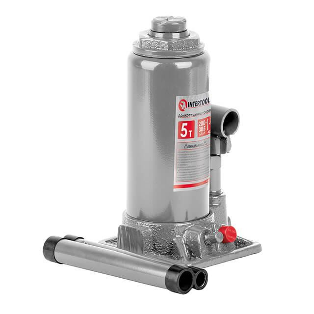 Домкрат "стовпчик" одноштоковий 5т, 200-385 мм INTERTOOL GT0023 Київ - фото 1