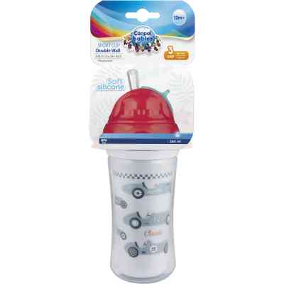 Поильник-непроливайка Canpol babies Авто двойная стенка с силиконовой трубочкой 260 мл (74/053) Винница
