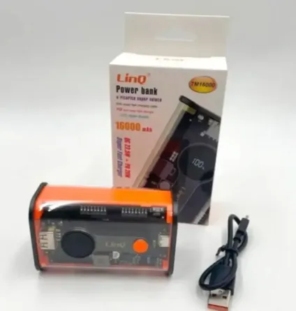 Павер банк, Power Bank 16 000 mAh с индикатором заряда и быстрой зарядкой 22.5W, LinQ Коломия