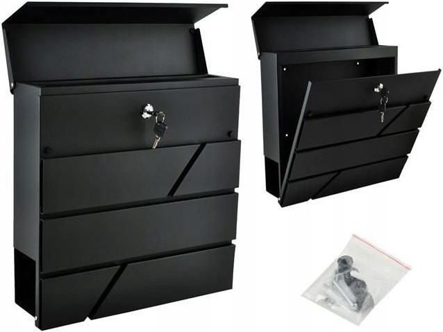 Поштова скринька велика з кришкою та 2 ключами Malatec (6238) Сталь Нововолинськ - фото 1