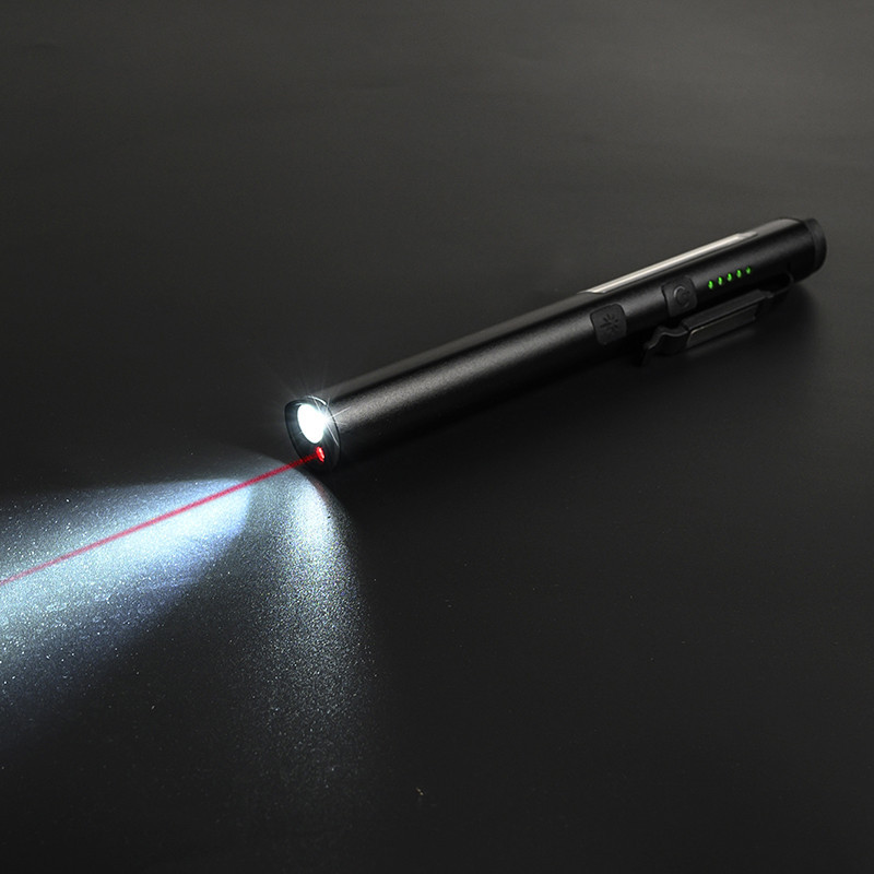 Ліхтарик світлодіодний алюмінієвий (COB+LED) з УФ, лазером та магнітом Pen Light PROTESTER PRO-FL0305S Одеса - фото 5