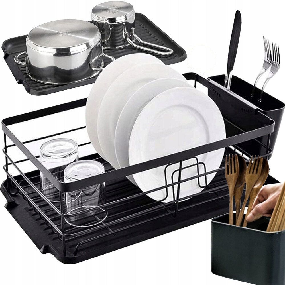 Напольная металлическая сушилка для посуды Ruhhy (21992) Black Нововолынск - изображение 1