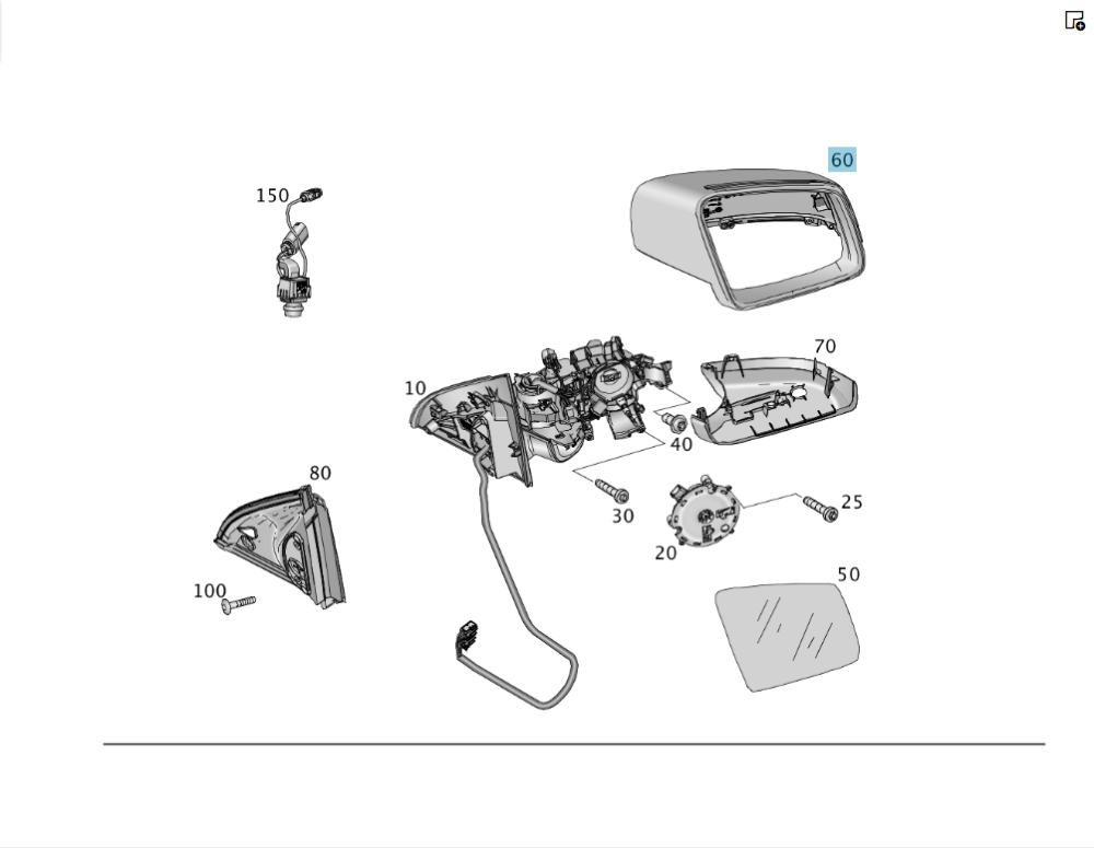 Mercedes-Benz  A1668100101 Кришка - облицювання правого дзеркала з повторювачем повороту R-class short W251 ML/GLE W166 GLE Coupe C292 GL/GLS X166 R-c Одесса - изображение 2
