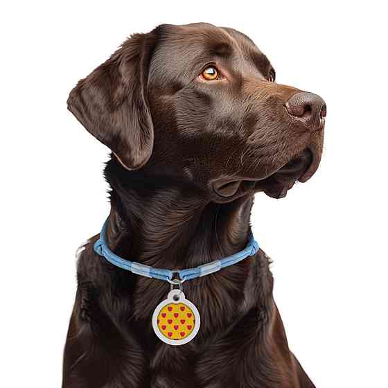 Шнурок для адресника из паракорда WAUDOG Smart ID, светящийся в темноте, световозвращающий, размер М, диаметр 4 мм, длина 42-76 см голубой Киев