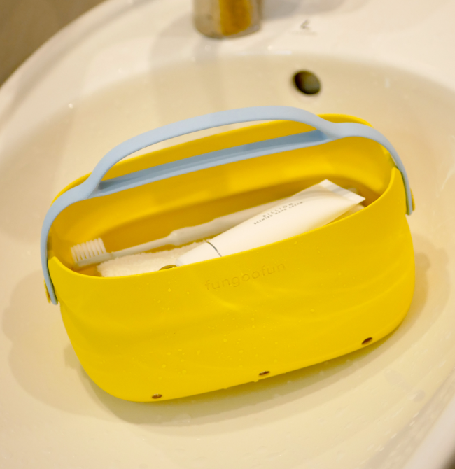 Сумка 2в1 силиконовая косметичка водонепроницаемая для аксессуаров в ваную комнату и душ, дорожняя,жёлтая Каменец-Подольский - изображение 7