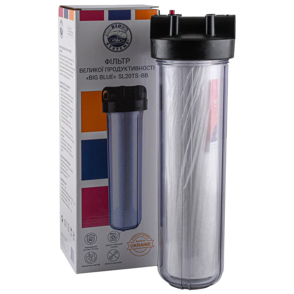 Фильтр-колба + ПП картридж ПРОЗРАЧНАЯ Bіо+ systems SL20TS-BB Big Blue 20″, 1″ (000011649) Киев - изображение 3