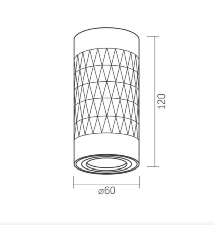 LED Світильник накладний під лампу GU10 білий +срібляста призма VL-SPF03A-SPW Videx Житомир