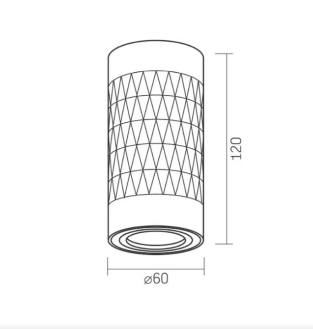 LED Світильник накладний під лампу GU10 білий +срібляста призма VL-SPF03A-SPW Videx Житомир - изображение 2