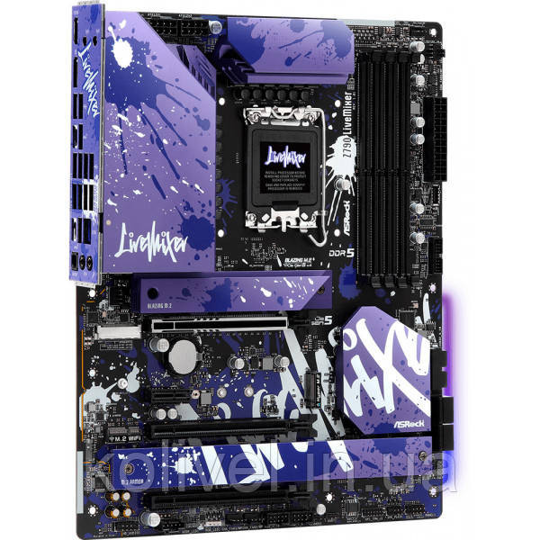 AsRock Z790 LIVEMIXER (1700/Z790, 4*DDR5, 3*PCIex16, HDMI/DP/eDP, 4xSATA, 6xM.2, 2.5Glan,7.1ch, ATX) (Z790 Київ - фото 2