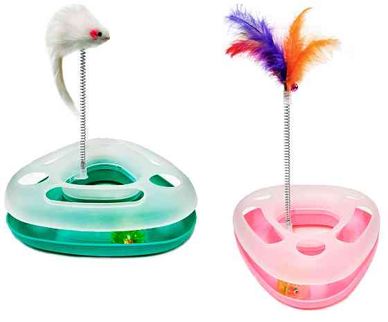 Игрушка дразнилка для кошек треугольная пластиковая 25х7.5см Винница