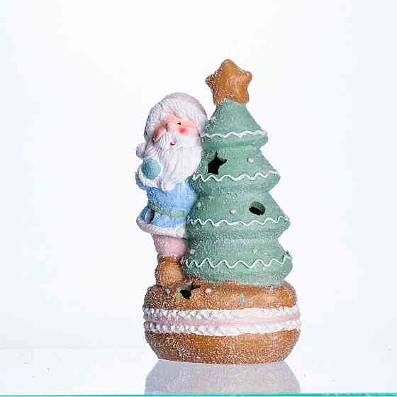 Светящаяся фигурка Санта-Клаус с ёлкой 20 см Киев