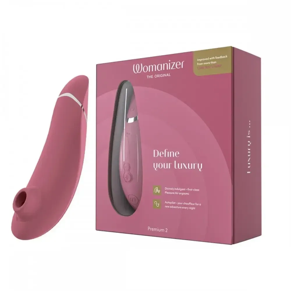 Вакуумный клиторальный стимулятор Womanizer Premium 2 Respberry Sex Aura Киев - изображение 1