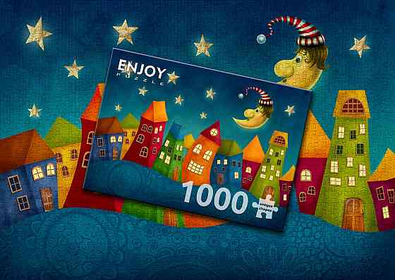 Пазл Фантастичні різнокольорові будинки - Fantasy Colorful Houses (Enjoy-1952) Киев