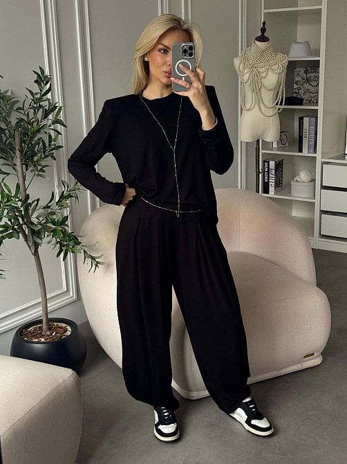 Женский стильный вязаный костюм двойка плотная турецкая вискоза Одесса - изображение 13