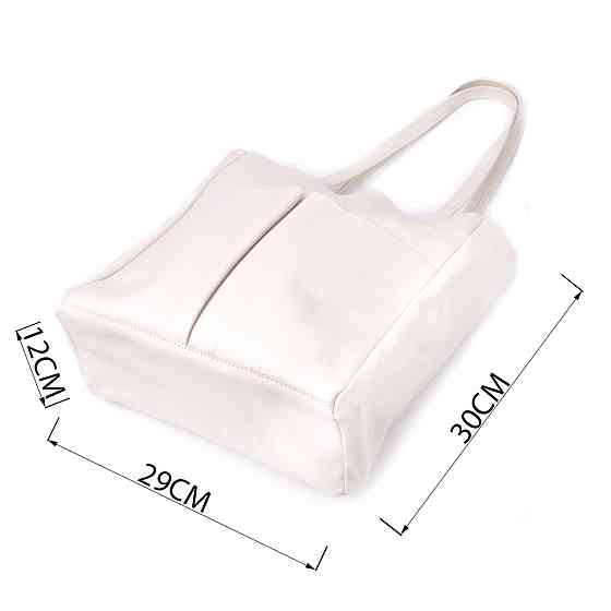 Містка сумка-шоппер з натуральної шкіри Shvigel 22843 Бежева Київ