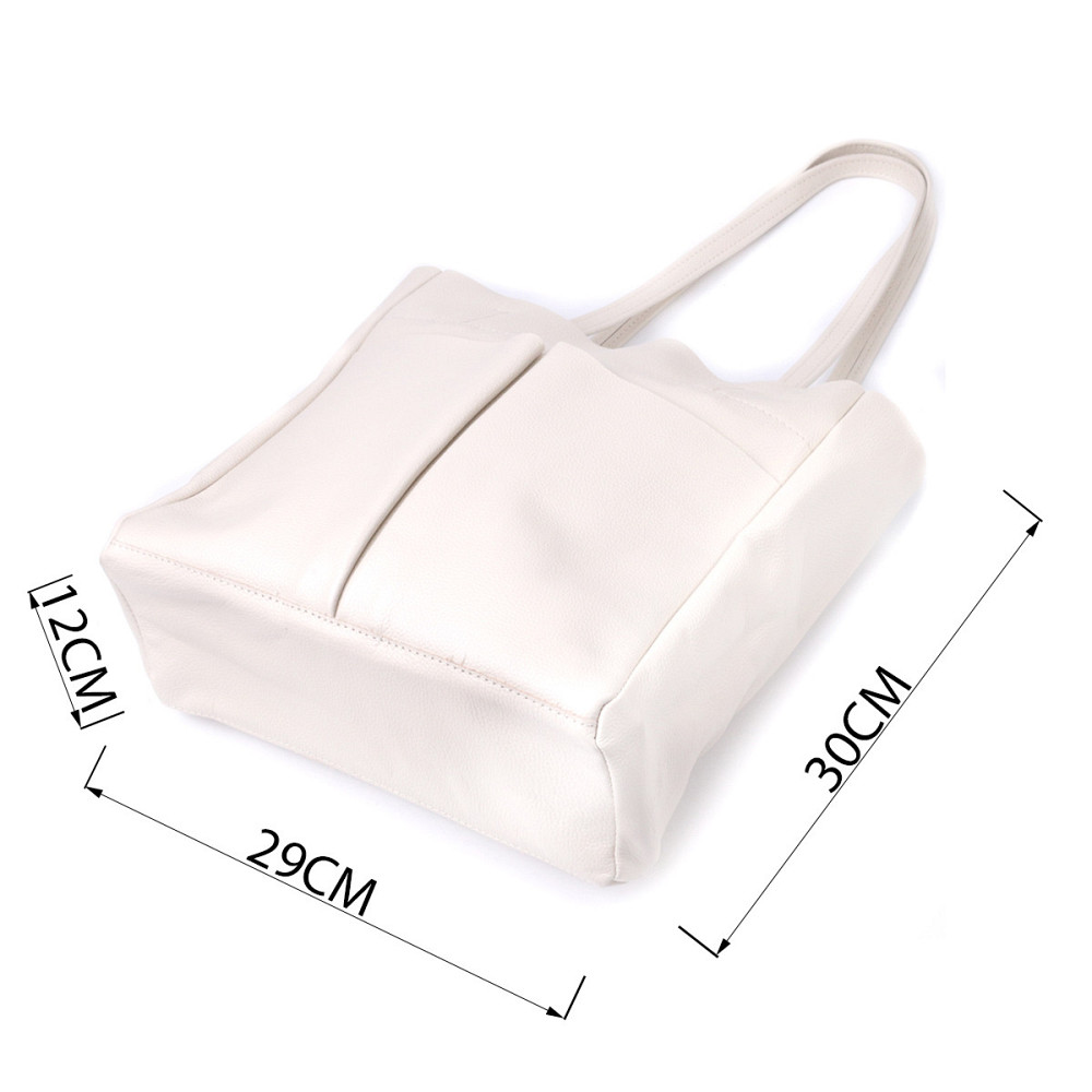 Містка сумка-шоппер з натуральної шкіри Shvigel 22843 Бежева Київ - фото 3