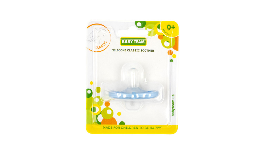 Силиконовая пустышка классическая 0+ Baby team Голубой Кривой Рог - изображение 4