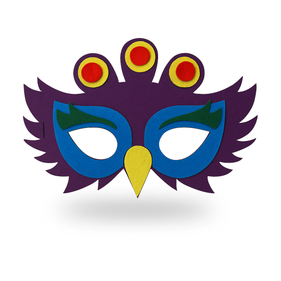 Маска павлина детская из фетра one size разноцветный Киев