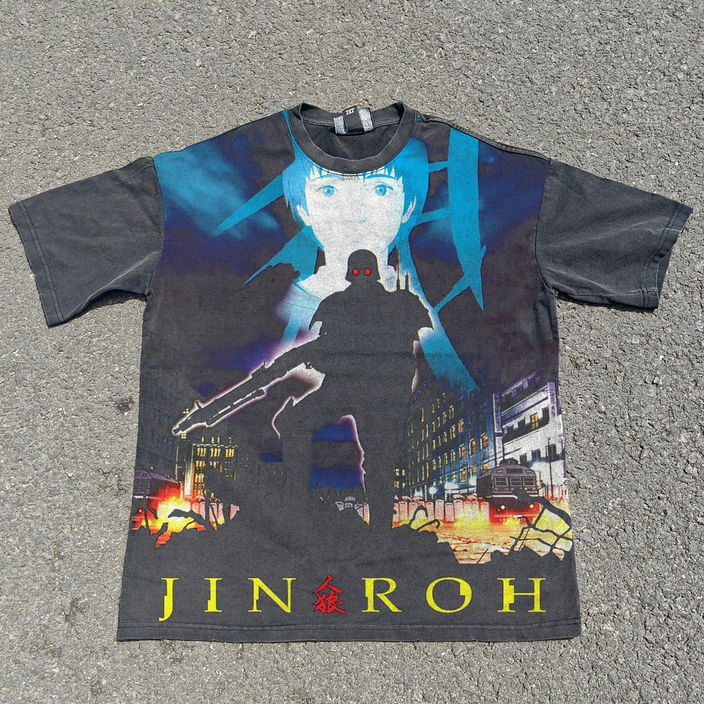 Футболка для хлопчика з принтом аніме Аніме Джін Рох Аніме оверсайз (зріст від 165 до 180) Чорний Дніпро - фото 1