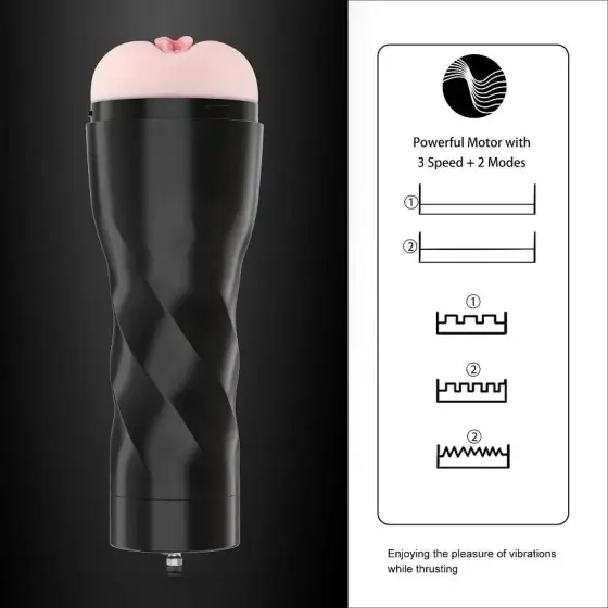 Мастурбатор з вібрацією Hismith Male Masturbation Cup, сумісний з секс-машинами бренду Львів