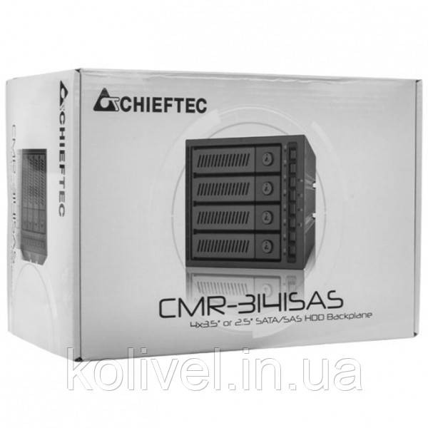 Бекплейн Chieftec CMR-3141SAS 3x5.25" -> 4x3.5" HDDs Hot-Swap Metal (CMR-3141SAS) Київ - фото 4
