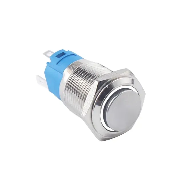 Кнопка з підсвіткою 16 мм зелений LED, 12-24В 5 pin 16K-11D, вимикач для електроланцюгів Київ - фото 7